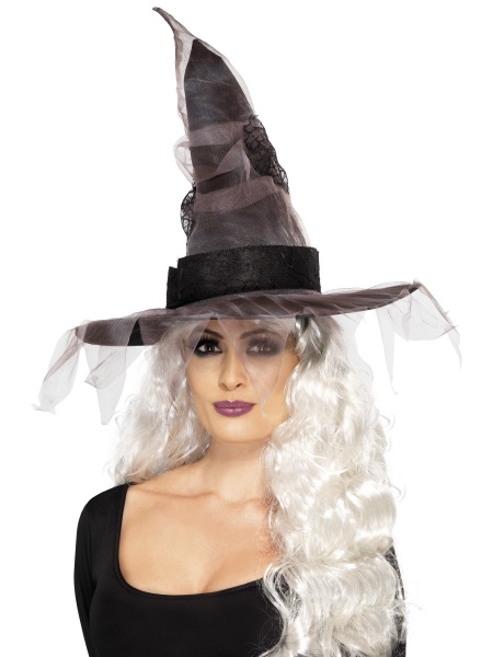Čarodějnický klobouk - šedý