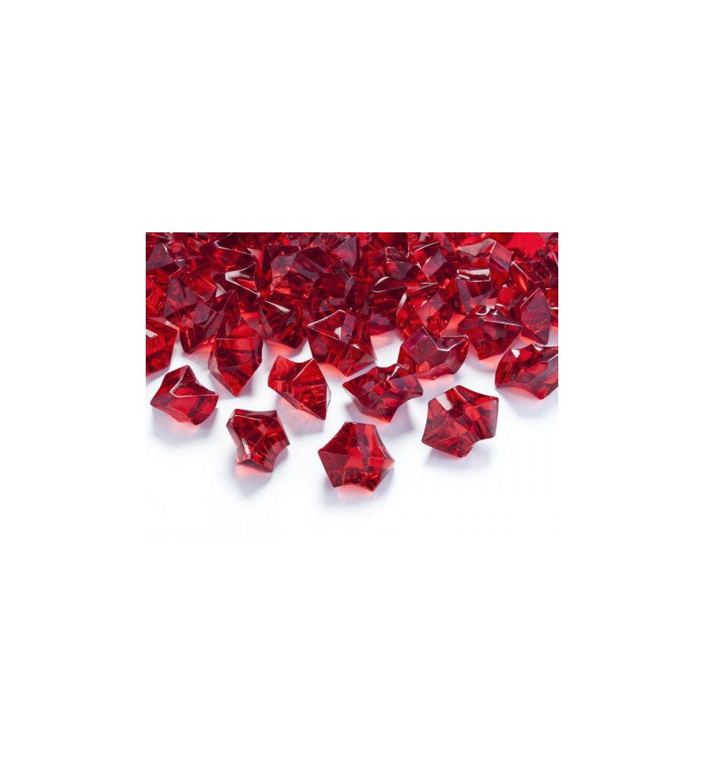 Dekorativní krystalky Ice - tmavě červené