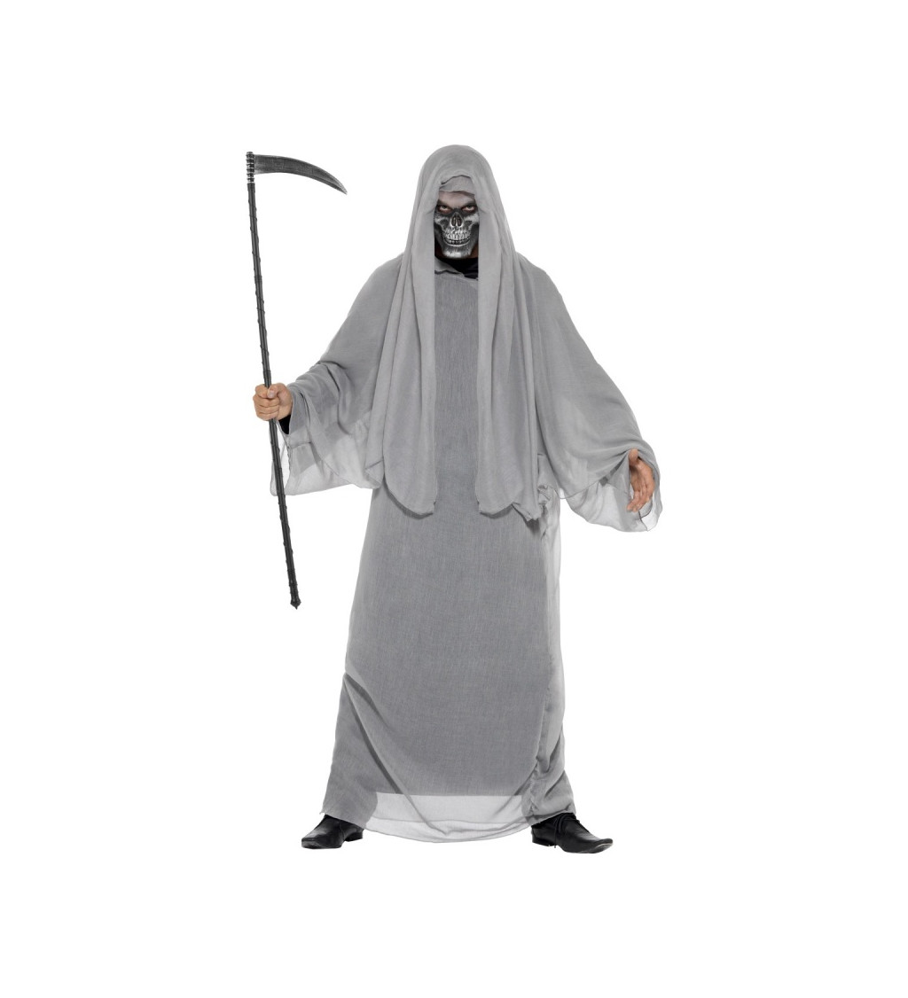 Kostým strašidelný šedý smrťák