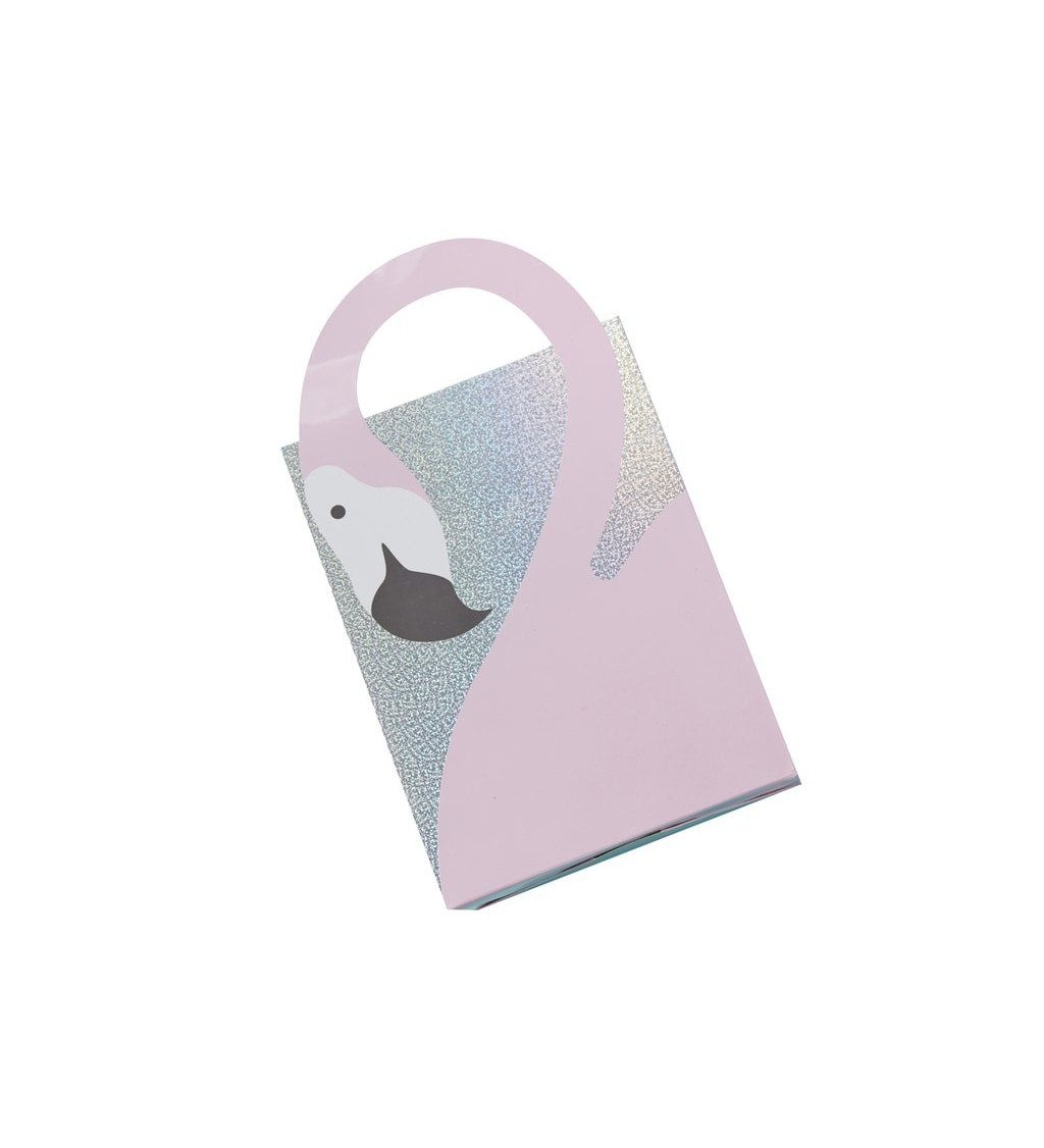 Růžová dárková taštička - Flamingo