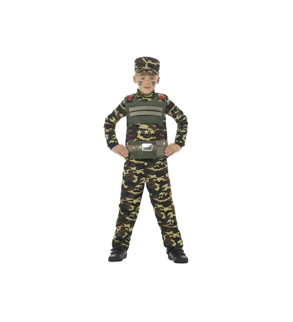 Chlapecký kostým - maskovaný voják