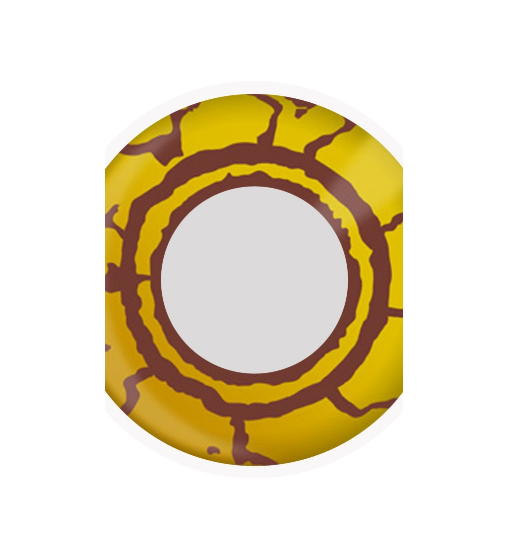 Kontaktní čočky - žluté s prasklinami