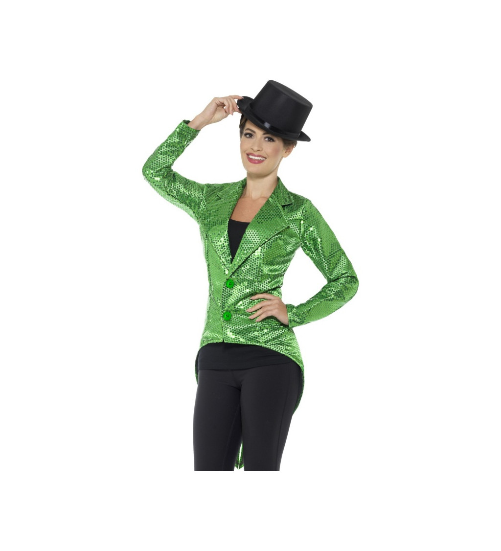 Dámské třpytivé sako - zelené