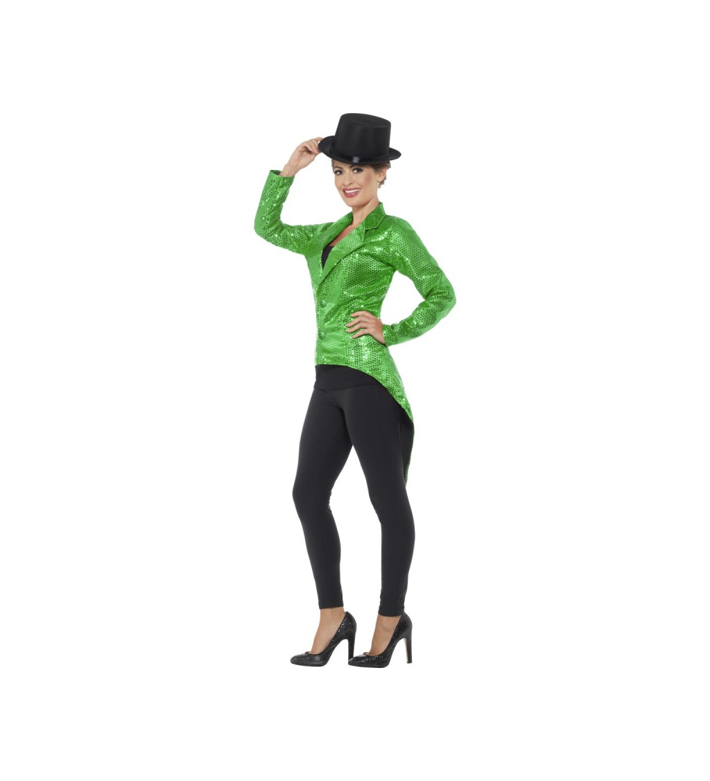 Dámské třpytivé sako - zelené