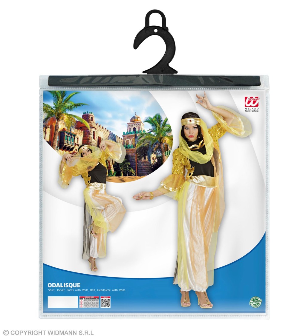 Kostým harémové tanečnice - žlutá