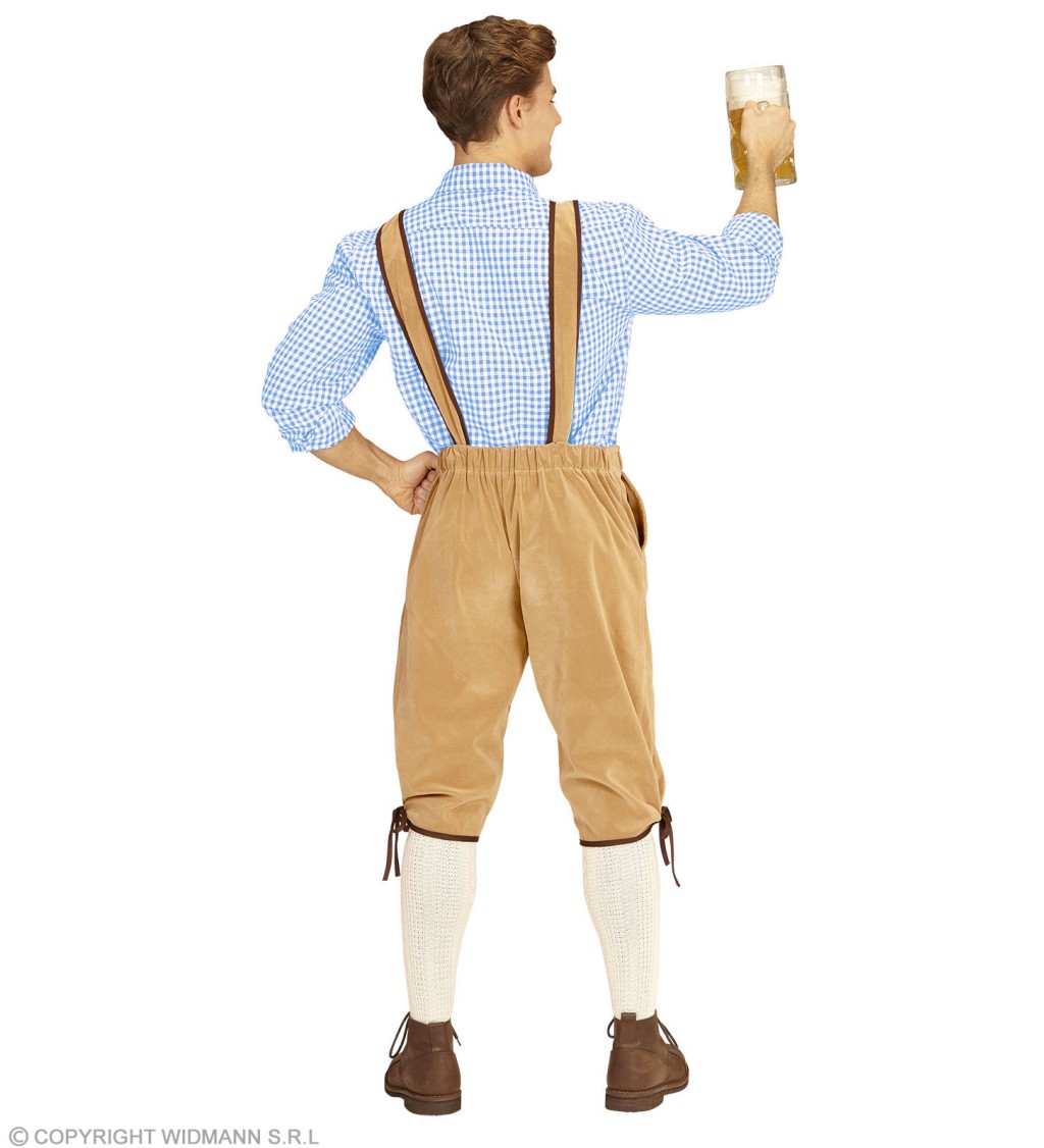 Karnevalový kostým - Oktoberfest - světle hnědé lederhosen