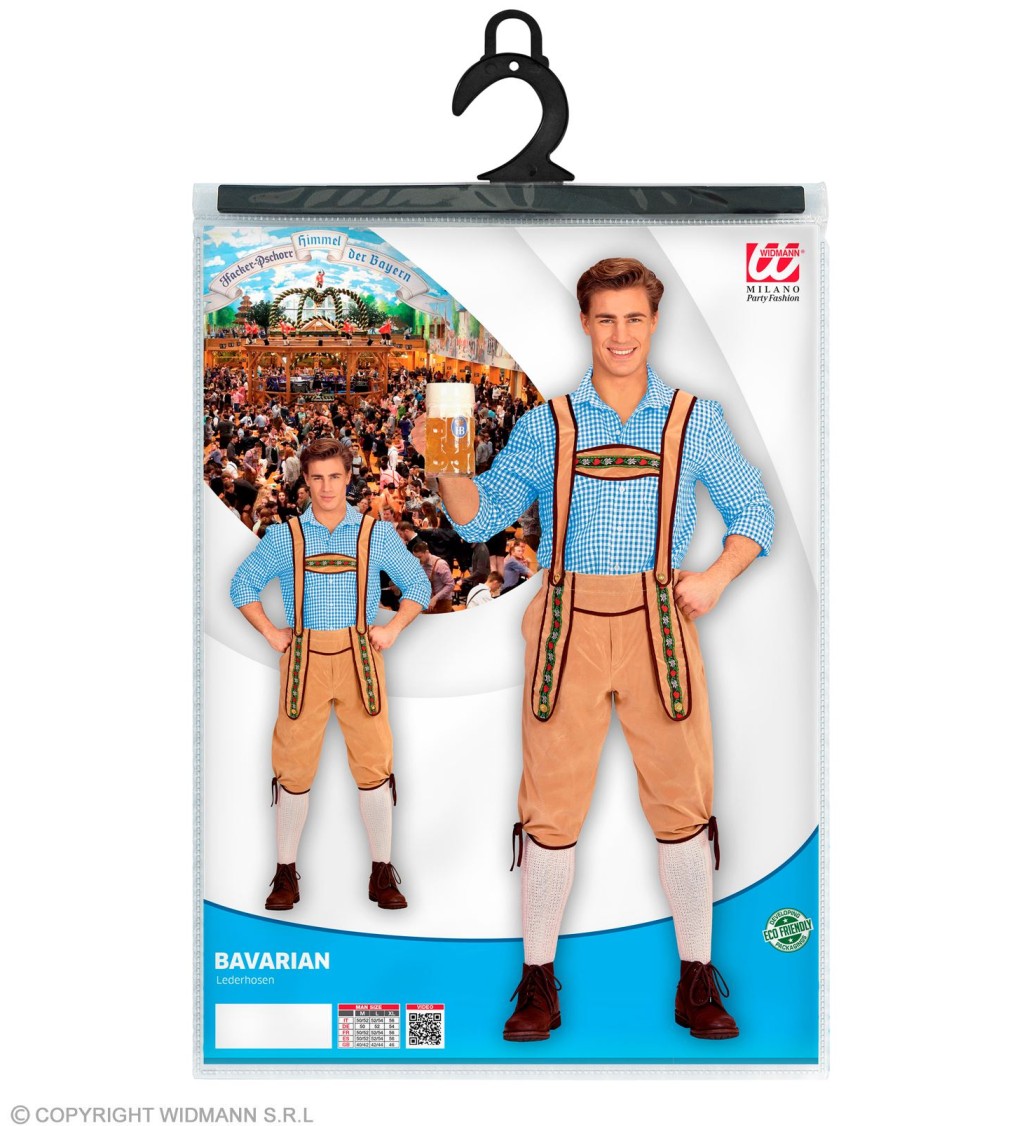 Karnevalový kostým - Oktoberfest - světle hnědé lederhosen