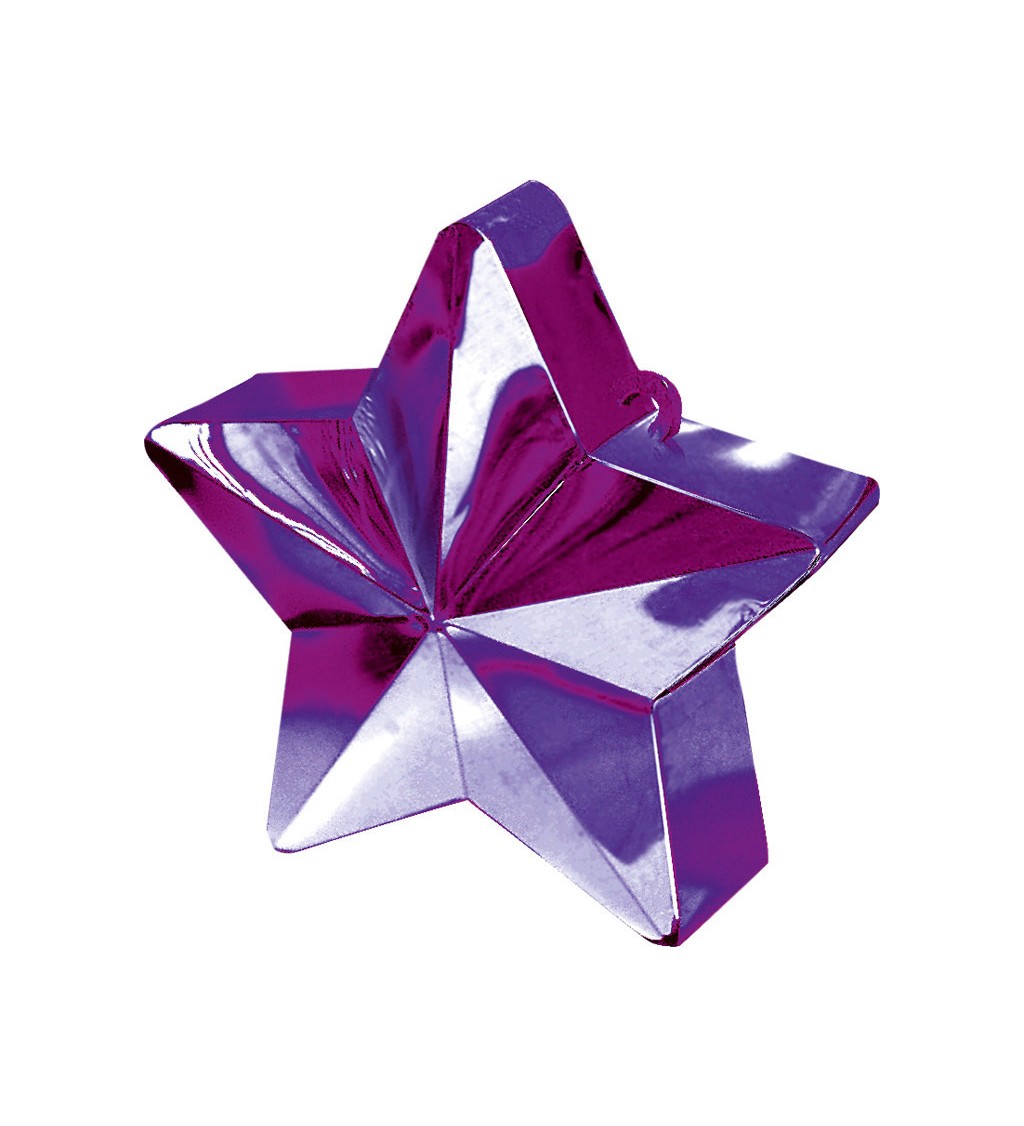 Těžítko na balonky - fialová hvězda