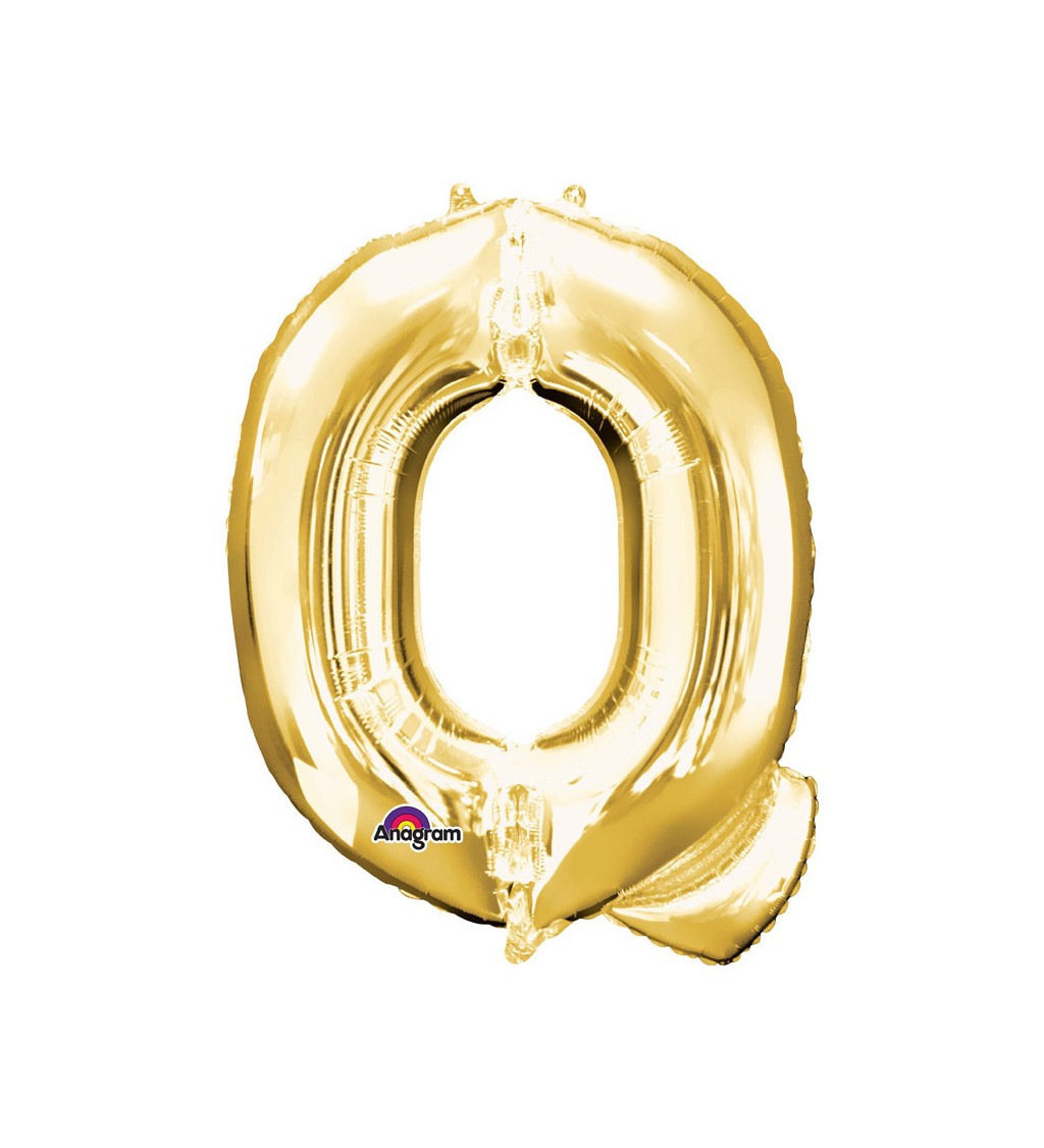 Narozeninový fóliový balónek (zlatý) – Q