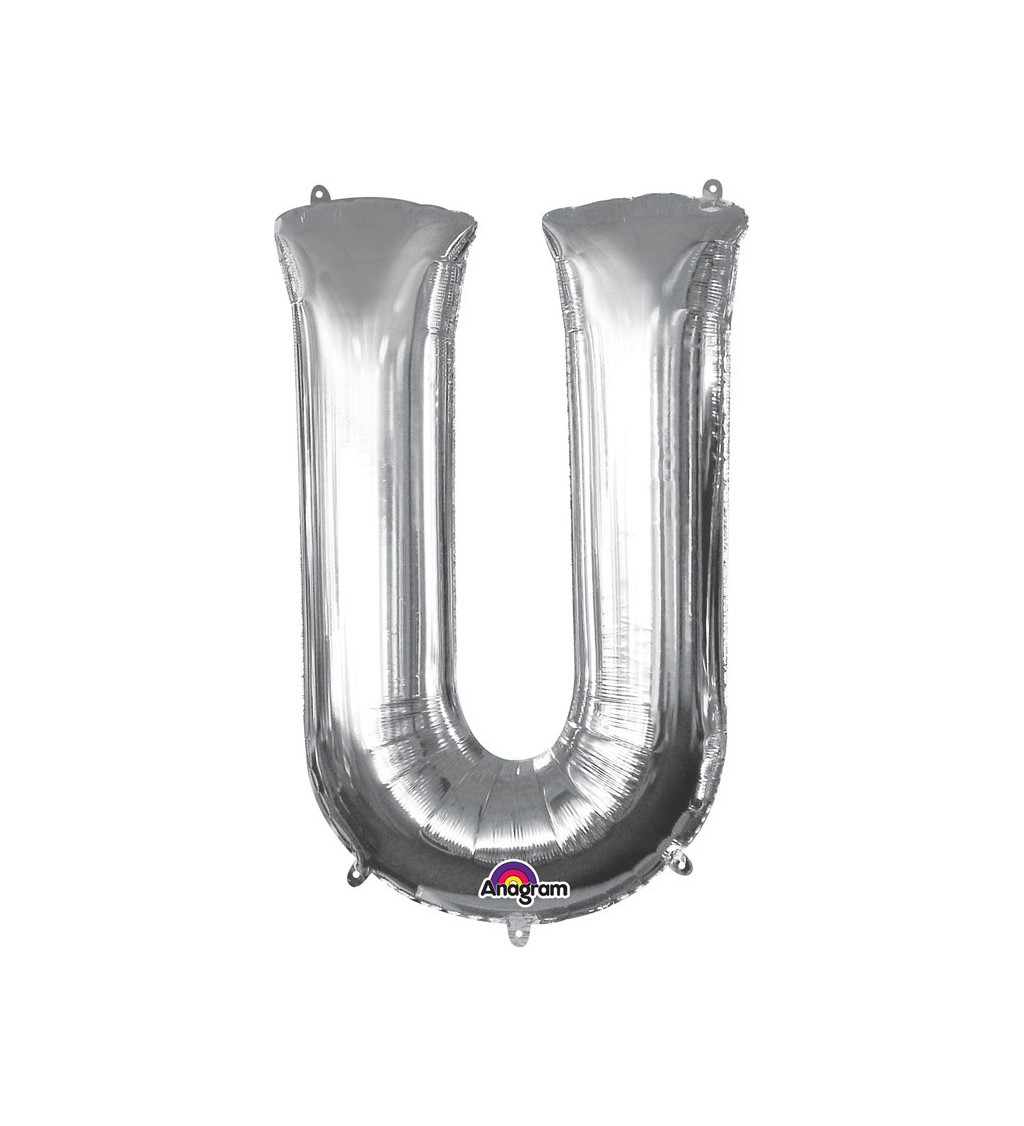 Narozeninový fóliový balónek (stříbrný) – U