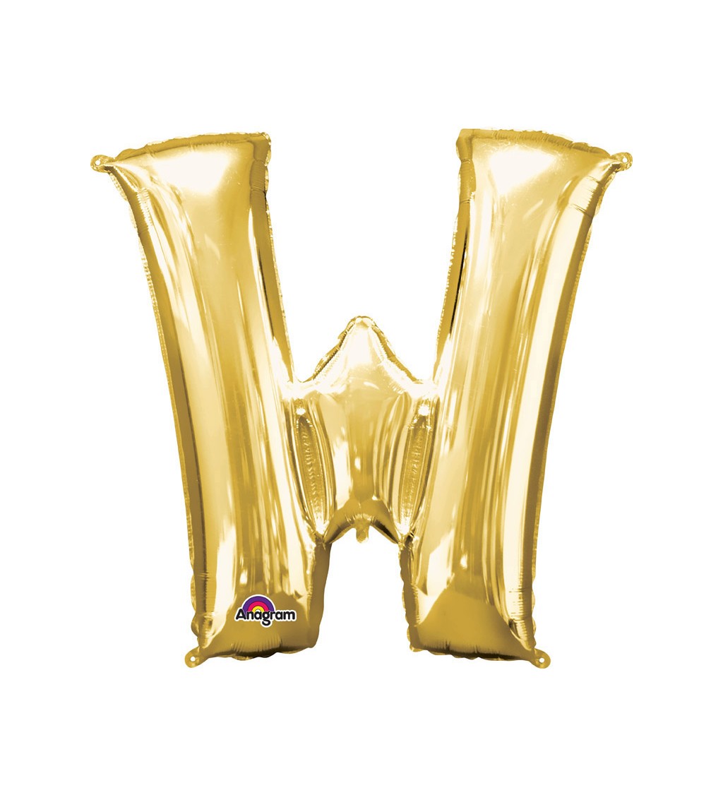 Narozeninový fóliový balónek (zlatý) – W