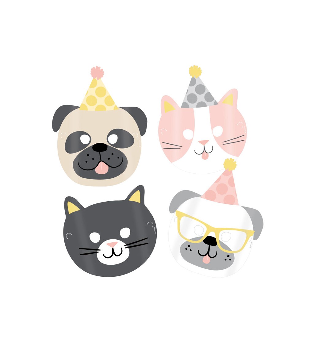 Papírové masky Hello Pets
