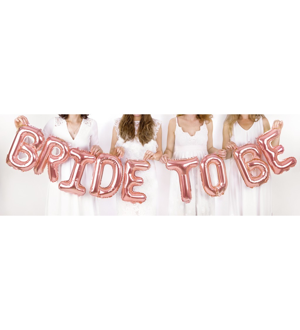 Fóliový balónek E - rose gold