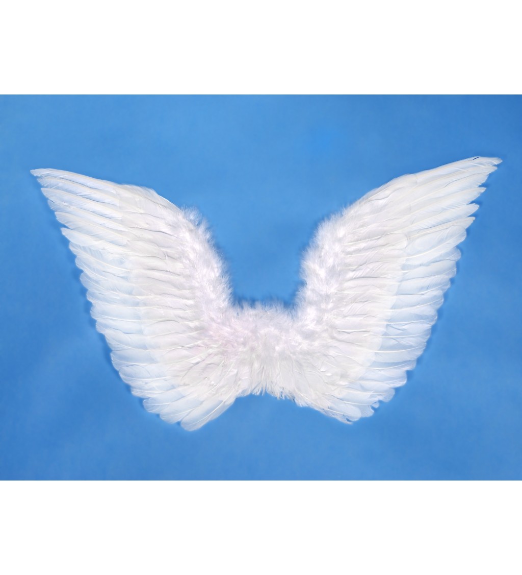 Bílá peříčková andělská křídla II