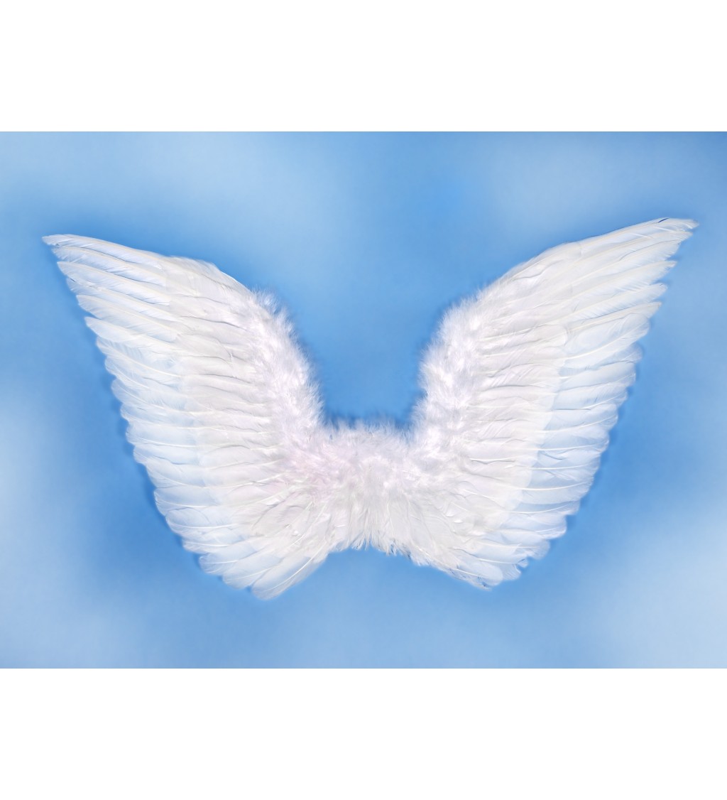 Bílá peříčková andělská křídla II