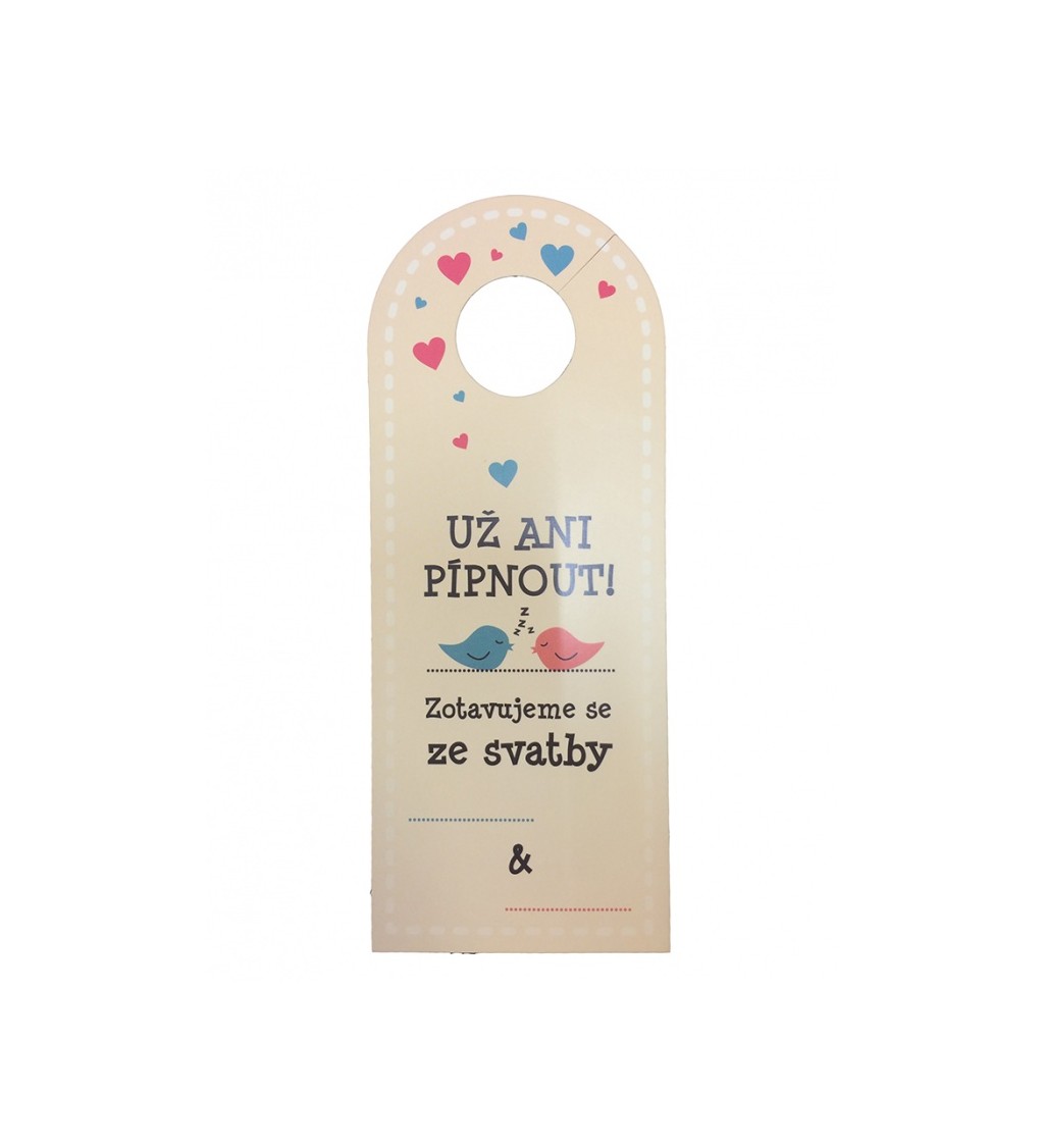 Svatební cedule na dveře