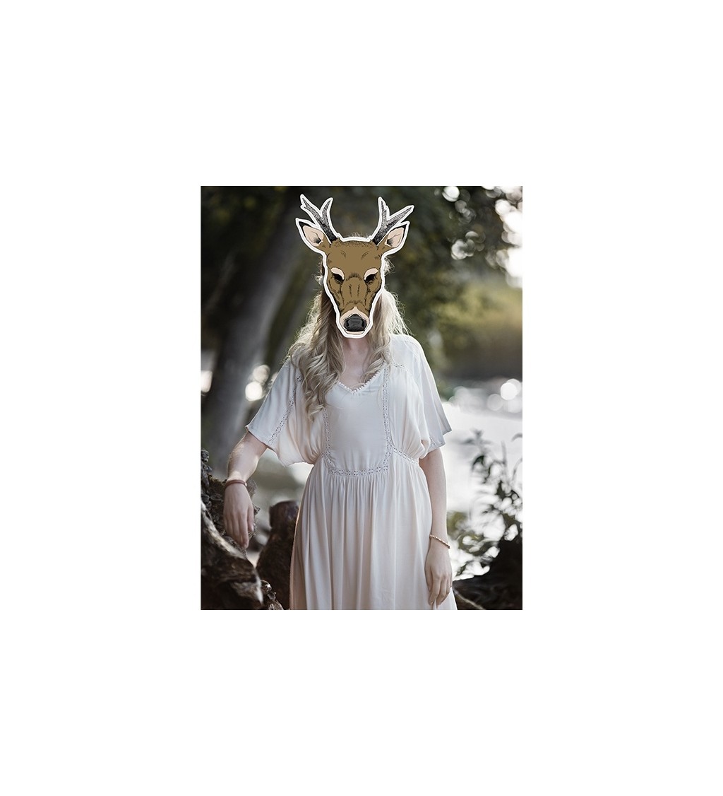Papírová maska - Jelen II