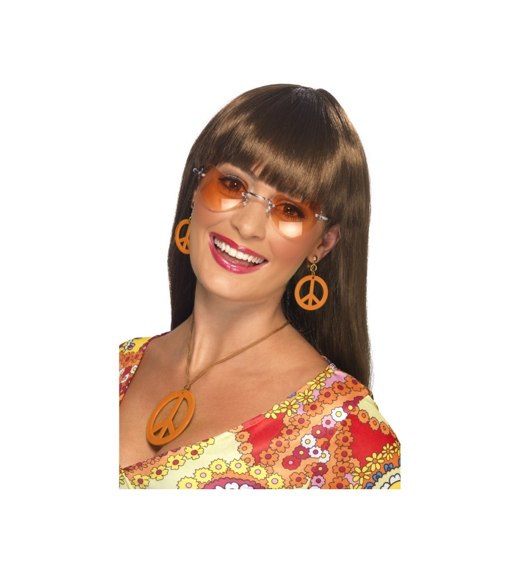 Sada - Naušnice + přívěšek, Hippie, mix barev