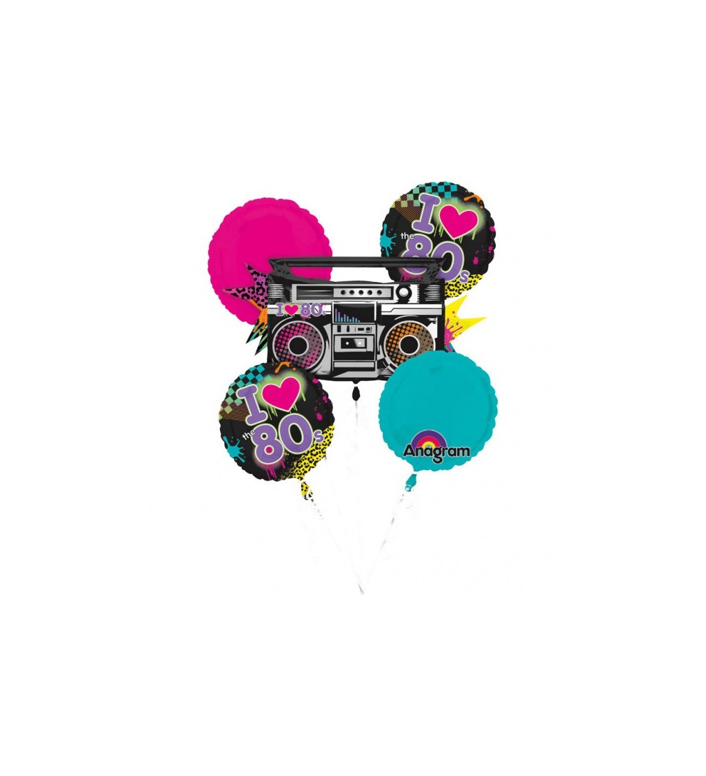 5 fóliových balónků 80. léta