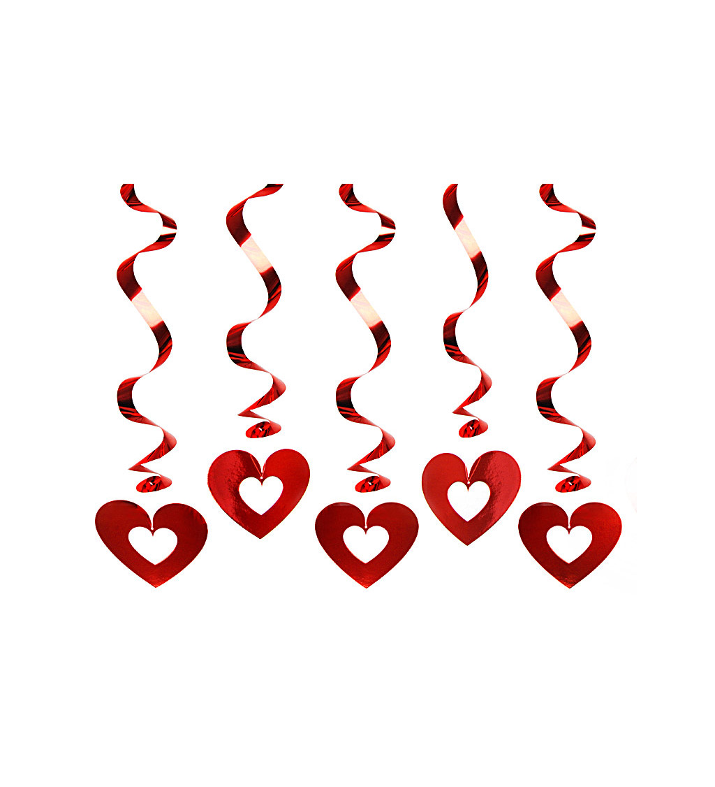 Dekorace - spirály se srdíčky III