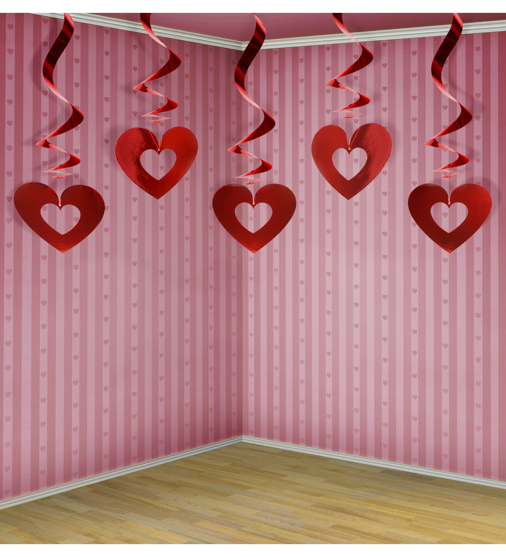 Dekorace - spirály se srdíčky III