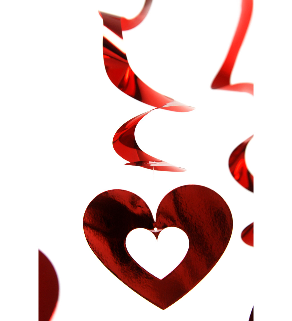 Dekorace - spirály se srdíčky III