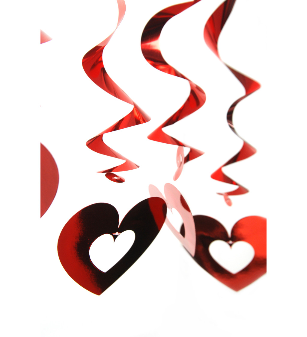 Dekorace - spirály se srdíčky III