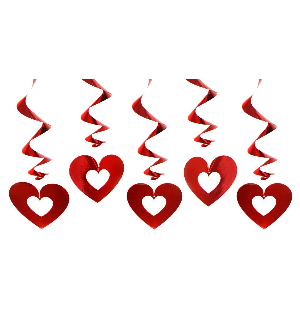 Dekorace - spirály se srdíčky III