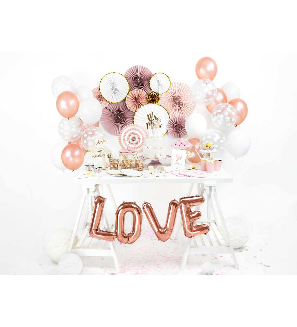 Fóliový balónek O - rose gold