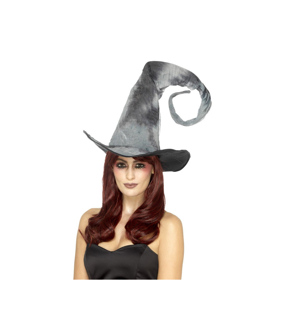 Šedý čarodějnický klobouk deluxe