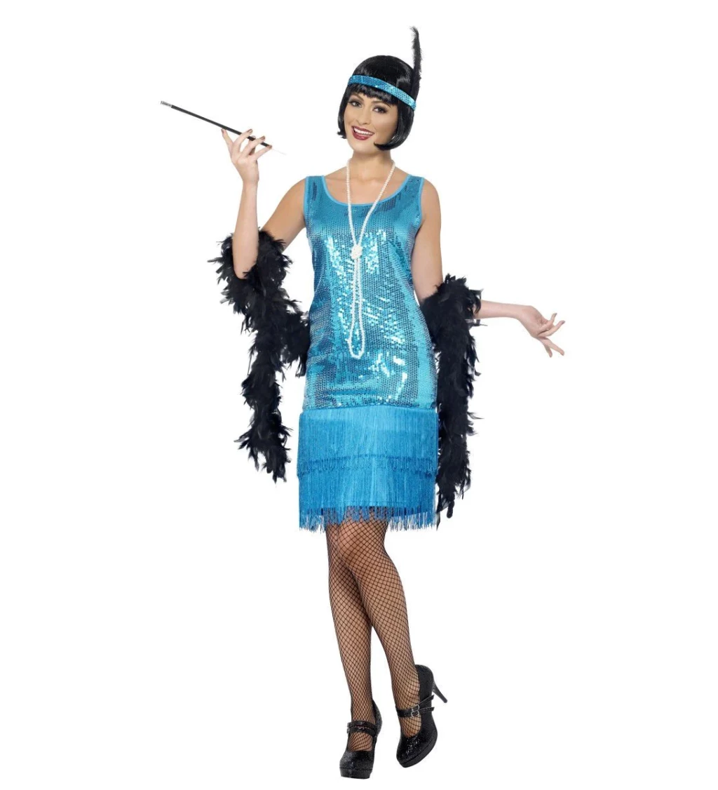 Dámský kostým - Prohibice, modrý