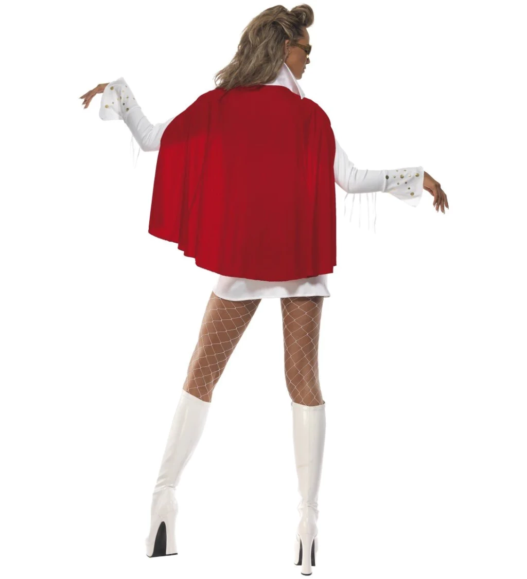 Dámský kostým - Elvis, bílo-červený