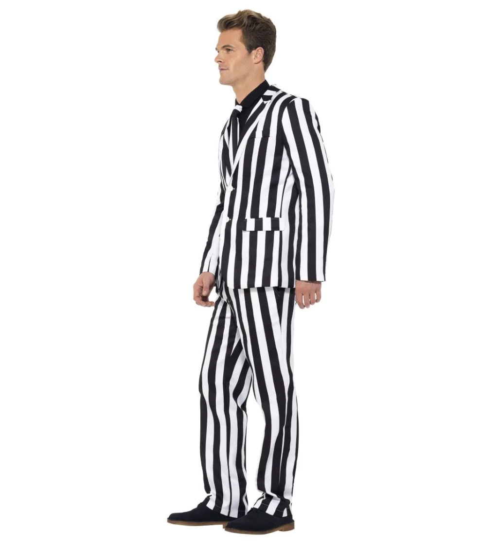 Kostým pánský oblek pruhovaný