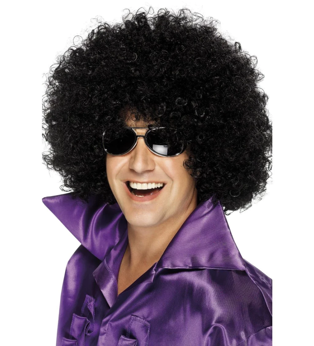 Paruka - Afro, velké, černé