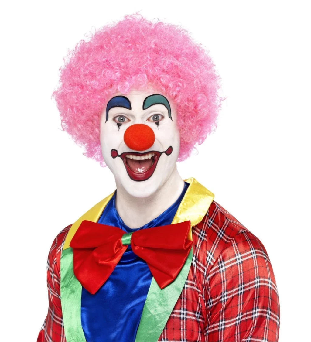 Paruka - Afro, růžové