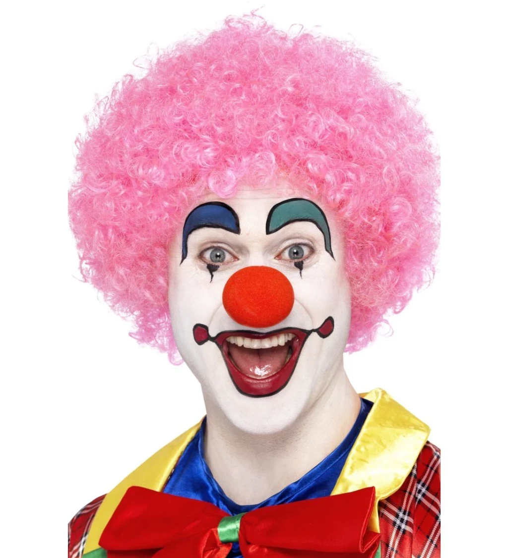 Paruka - Afro, růžové