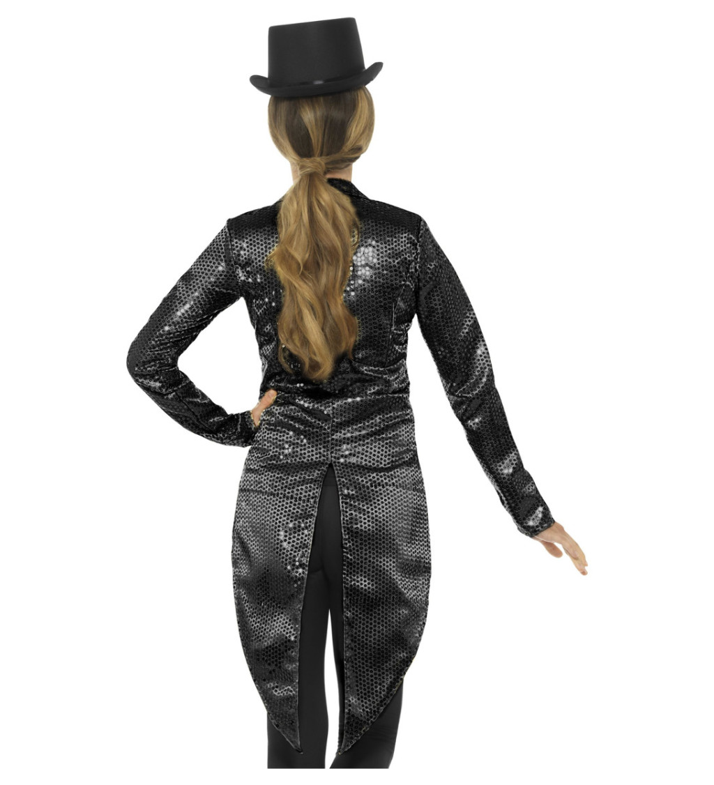 Dámské třpytivé sako - černé