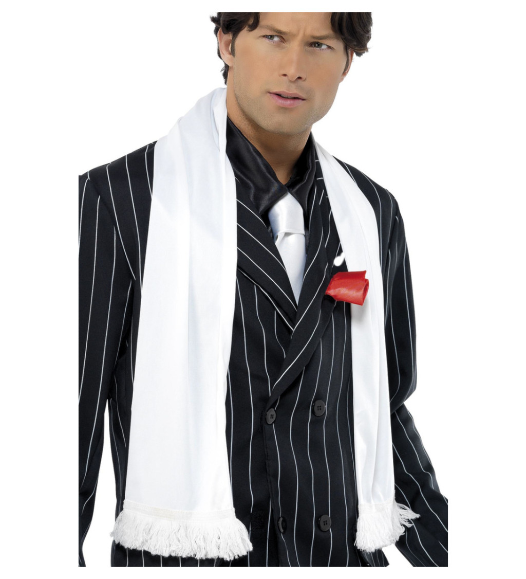 Mafiánský šál - bílý