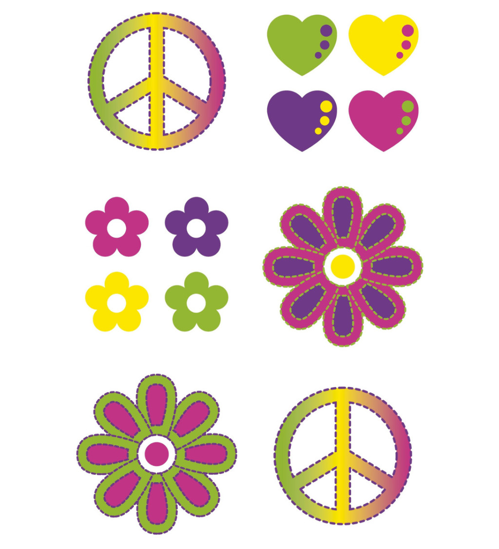 Nalepovací tetování Hippie