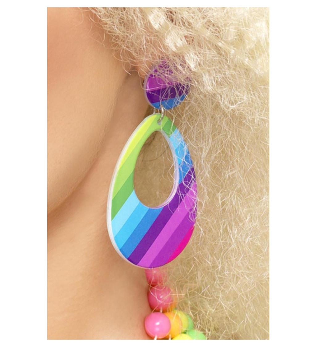 Náušnice retro - duhové