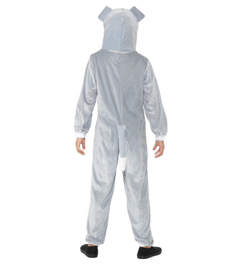 Dětský kostým šedého pejska overall