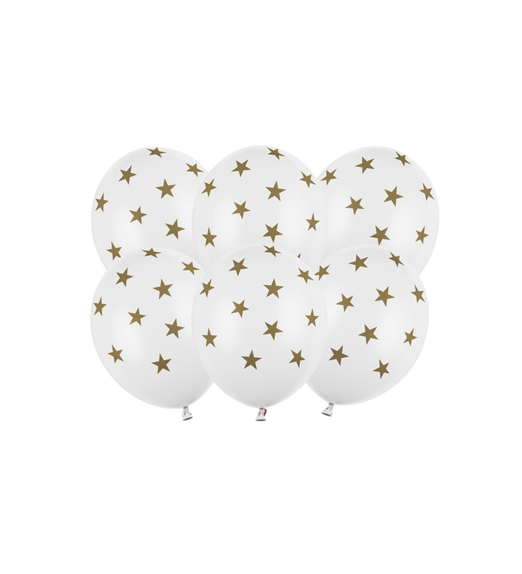 Balónek Zlaté hvězdy - 6ks