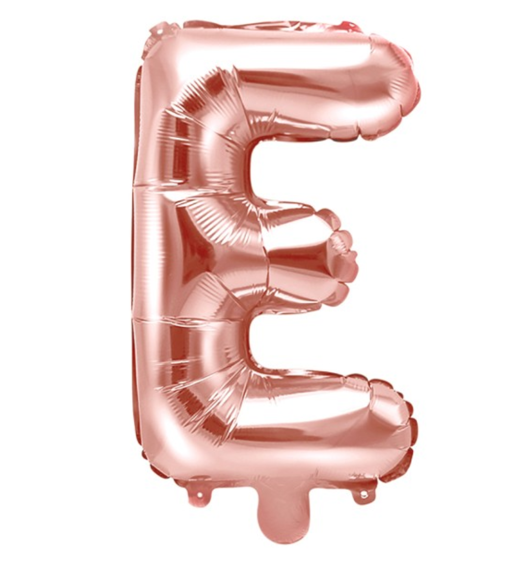 Fóliový balónek E - rose gold