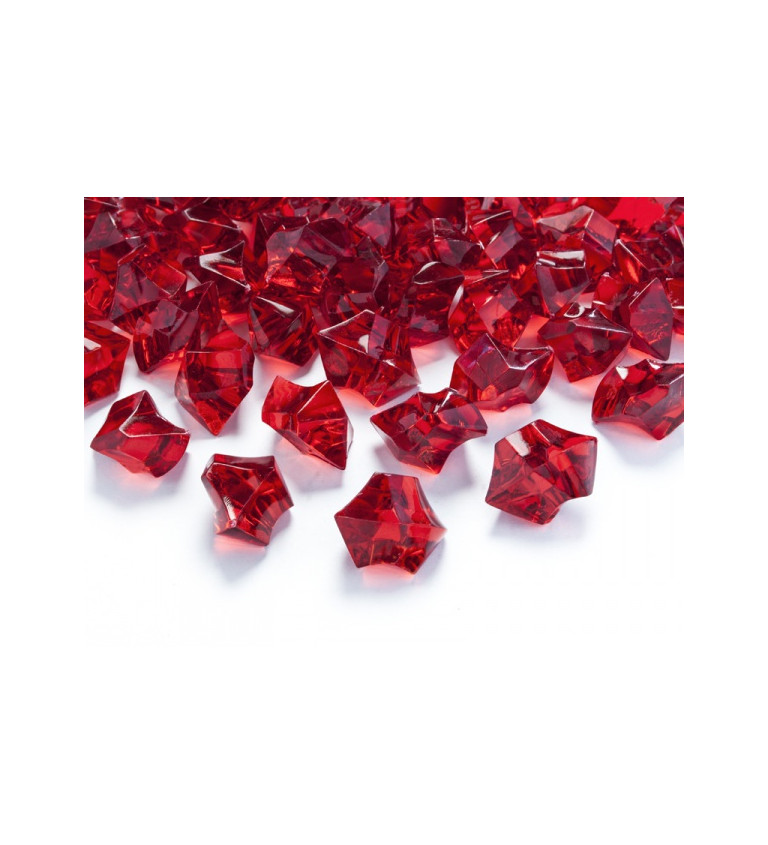 Dekorativní krystalky Ice - tmavě červené