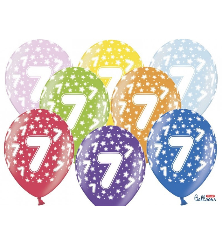 Balónek s číslem 7 (6ks)