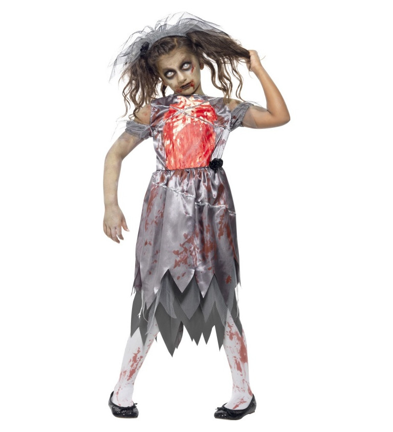 Dětský kostým "Zombie nevěsta"