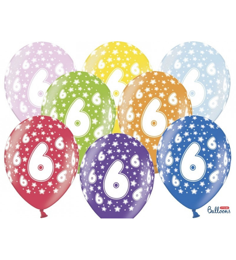 Balónek s číslem 6 (6ks)