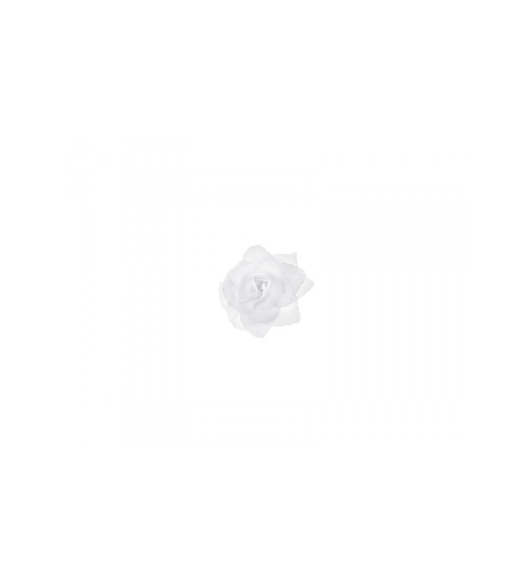 Nalepovací růžička - bílá (24 ks)