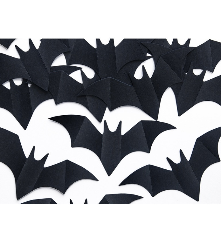 Konfety s motivem velikých netopýrů