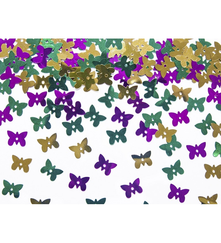 Konfety - Motýlci, různobarevní